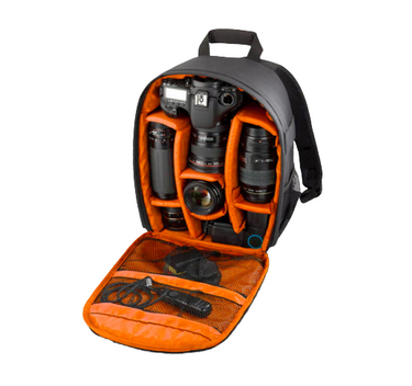 mochila bandolera foto naranja